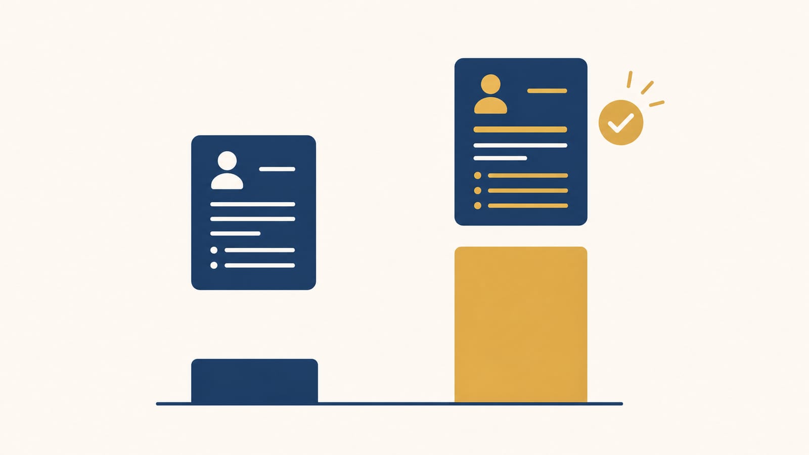 Bar chart: Generic resume = 2% response, Tailored resume = 5.8% response