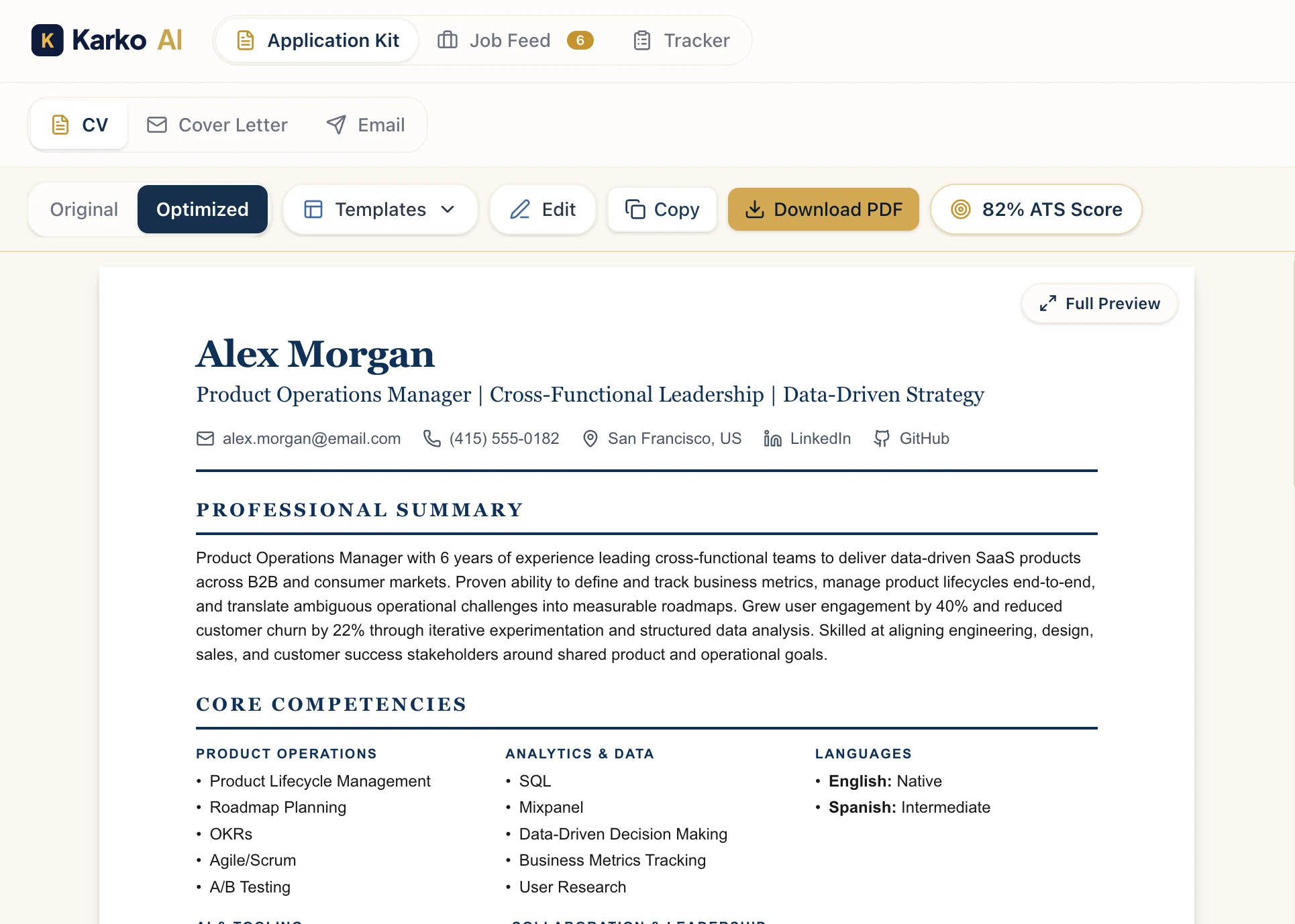 Useful Apply Application Kit: tailored CV, cover letter, application email and follow-up email generated together